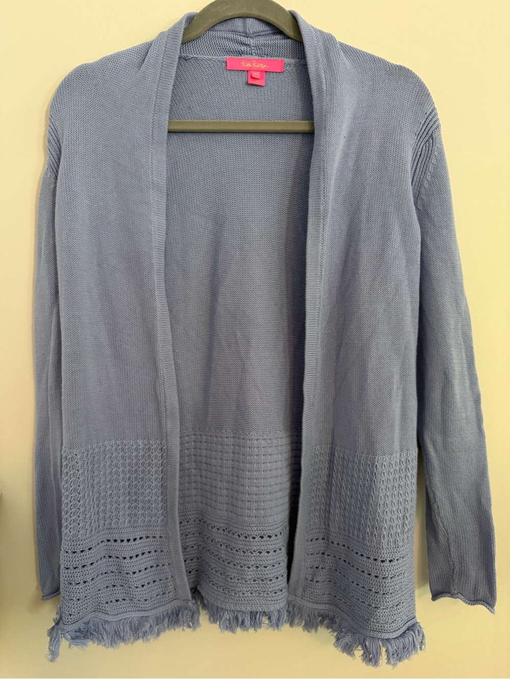 Lilly Pulitzer open-Front Light Blue Knit Cardigan